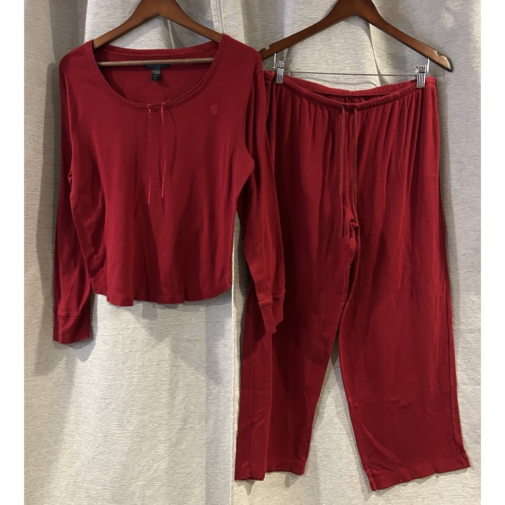 Lauren Ralph Lauren Red Pajamaโ Set Women's XL